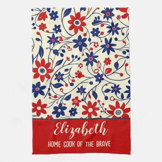 Personalized Mom Cook Kitchen Set Geschirrtuch (Vertikal)