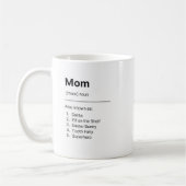 Personalized Mom Definition Photo Mug Kaffeetasse (Links)