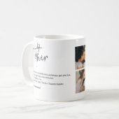 Personalized Mom Definition Photo Mug Kaffeetasse (Vorderseite Links)
