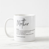 Personalized Mom Definition Photo Mug Kaffeetasse (Links)