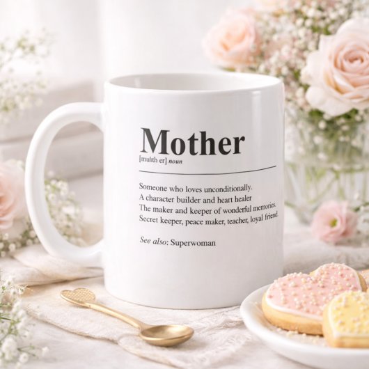 Personalized Mom Definition Photo Mug Kaffeetasse