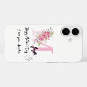 Personalized Mom Initial iPhone 16 Case (Rückseite (Horizontal))