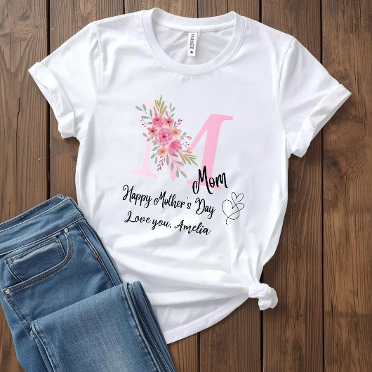 Personalized Mom Initial T-Shirt