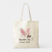Personalized Mom Initial Tote Bag Tragetasche (Rückseite)