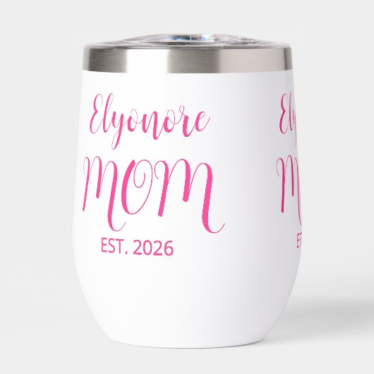 Personalized Mom Name Established Pink Script (Vorderseite)