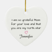 Personalized Mom North Star Custom Keramik Ornament (Hinten)