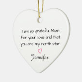 Personalized Mom North Star Custom Keramik Ornament (Links)