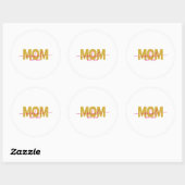 PERSONALIZED MOM TO BE RUNDER AUFKLEBER (Blatt)