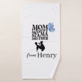 Personalized Mom Typography Bath Towel Badehandtuch (Badehandtuch)