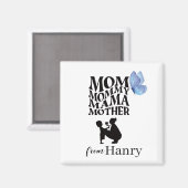 Personalized Mom Typography Magnet (Vorderseite/Rückseite)