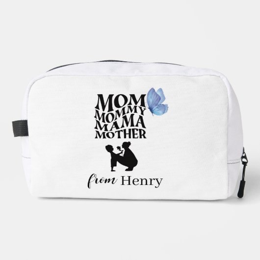 Personalized Mom Typography Toiletry Bag Waschbeutel (Vorderseite)
