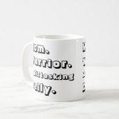 Personalized Mom Warrior Multitasking Daily White Kaffeetasse (Vorderseite Links)