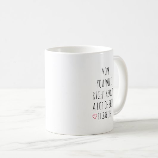 Personalized Mom You Were Right Mug Kaffeetasse (VorderseiteRechts)