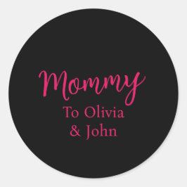 Personalized Mommy Runder Aufkleber