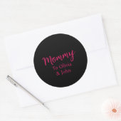 Personalized Mommy  Runder Aufkleber (Umschlag)