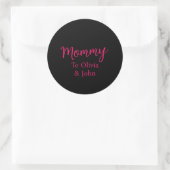 Personalized Mommy  Runder Aufkleber (Tasche)