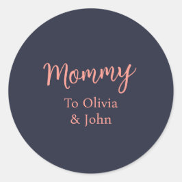 Personalized Mommy Runder Aufkleber