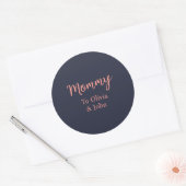 Personalized Mommy  Runder Aufkleber (Umschlag)