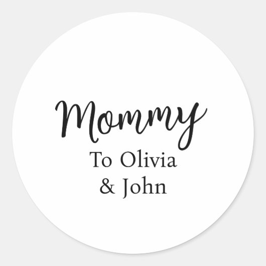 Personalized Mommy  Runder Aufkleber (Vorderseite)