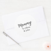 Personalized Mommy  Runder Aufkleber (Umschlag)