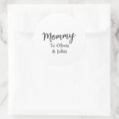 Personalized Mommy  Runder Aufkleber (Tasche)