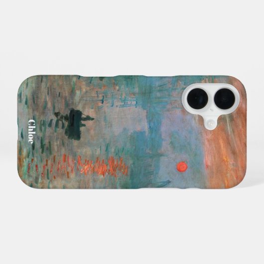 Personalized Monet Art Gift For Her iPhone 16 Hülle (Rückseite (Horizontal))