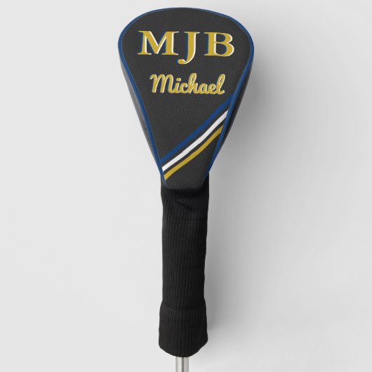 Personalized Monogram 3 Initials Elegant Golfer Golf Headcover (Vorderseite)