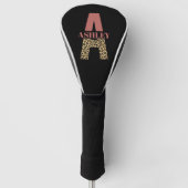 Personalized Monogram A Pink Leopard print Golf Headcover (Vorderseite)
