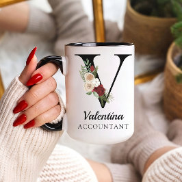 Personalized Monogram Alphabet Mug for Accountant Tasse