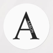 Personalized Monogram and Name Labels Etiketten (Design 2)