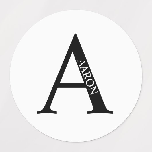 Personalized Monogram and Name Labels Etiketten (Design 1)