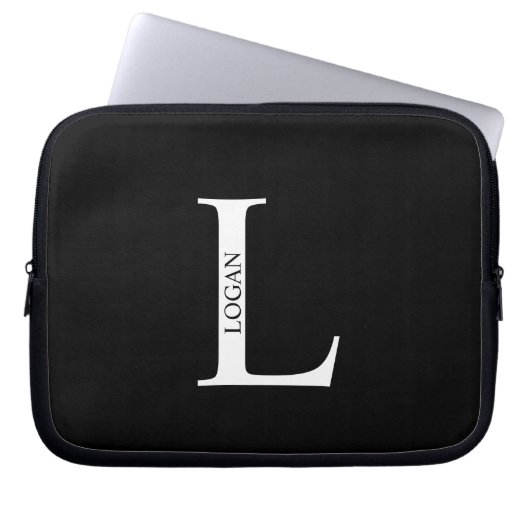 Personalized Monogram and Name Laptop Sleeve (Vorderseite)