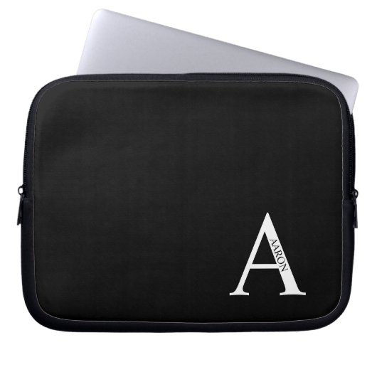 Personalized Monogram and Name Laptop Sleeve (Vorderseite)