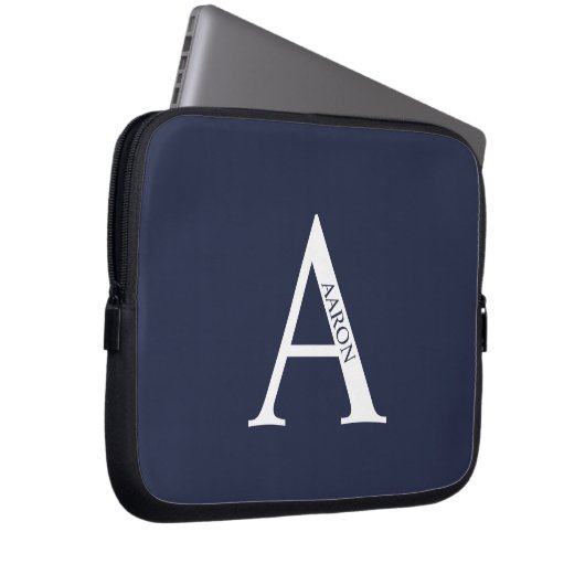 Personalized Monogram and Name Laptop Sleeve (Vorne Rechts)
