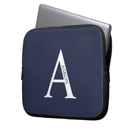 Personalized Monogram and Name Laptop Sleeve (Vorderseite Links)