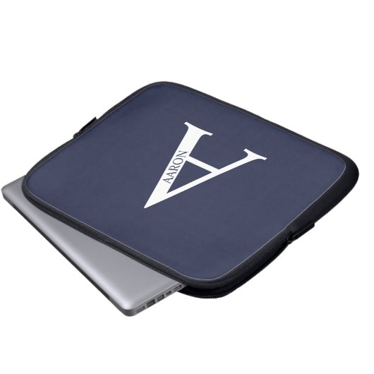 Personalized Monogram and Name Laptop Sleeve (Vorne Knopf)
