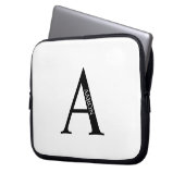 Personalized Monogram and Name Laptop Sleeve (Vorderseite Links)