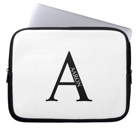 Personalized Monogram and Name Laptop Sleeve (Vorderseite)