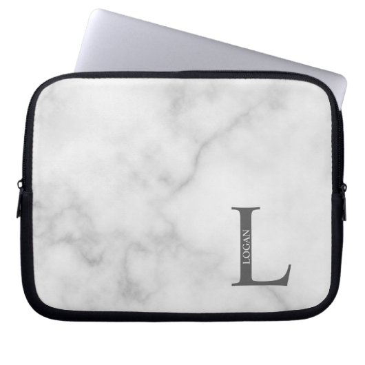 Personalized Monogram and Name Laptop Sleeve (Vorderseite)