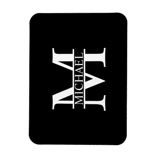 Personalized Monogram and Name Magnet (Vertikal)