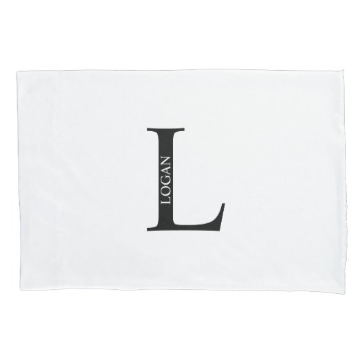 Personalized Monogram and Name Pillow Case Kissenbezug (Vorderseite)