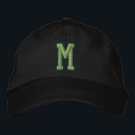 Personalized Monogram Bold Initial Bestickte Baseballkappe<br><div class="desc">Personalized Monogram Bold Initial embroidered cap/hats from Ricaso  - Easy change the monogram to your own - Monogrammed accessories.</div>