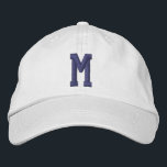 Personalized Monogram Bold Initial Bestickte Baseballkappe<br><div class="desc">Personalized Monogram Bold Initial embroidered cap/hats from Ricaso  - Easy change the monogram to your own - Monogrammed accessories.</div>