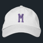 Personalized Monogram Bold Initial Bestickte Baseballkappe<br><div class="desc">Personalized Monogram Bold Initial embroidered cap/hats from Ricaso  - Easy change the monogram to your own - Monogrammed accessories.</div>