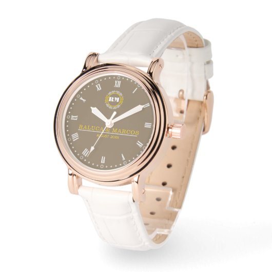 Personalized  Monogram Couples name Armbanduhr (Winkel)