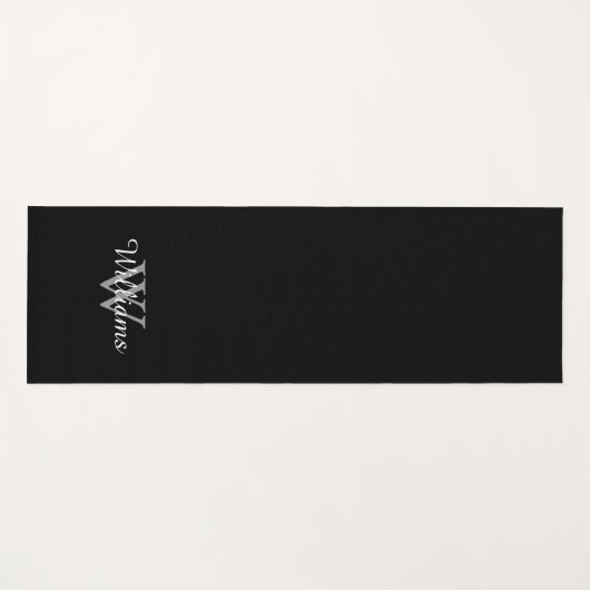 Personalized Monogram Custom Name and Initial Yogamatte (Vorderseite (Horizontal))