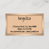 Personalized monogram editable A text red flower Visitenkarte (Rückseite)