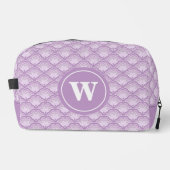 Personalized Monogram Elegant Flowers in Purple Waschbeutel (Vorderseite)