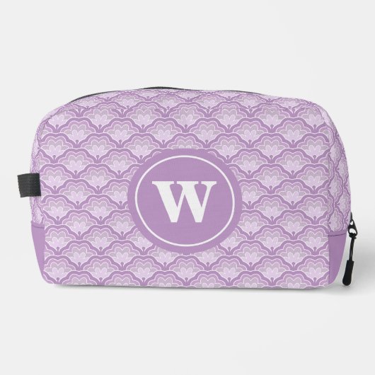 Personalized Monogram Elegant Flowers in Purple Waschbeutel (Vorderseite)