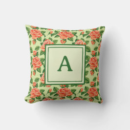 Personalized Monogram – Elegant Modern Floral  Kissen